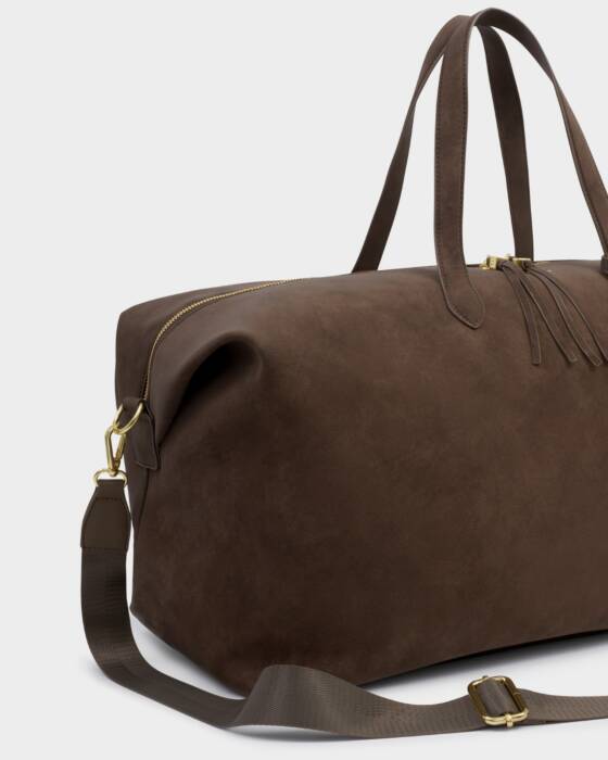 SOHO WEEKEND BAG CHOCOLATE WASHED SUEDETTE
