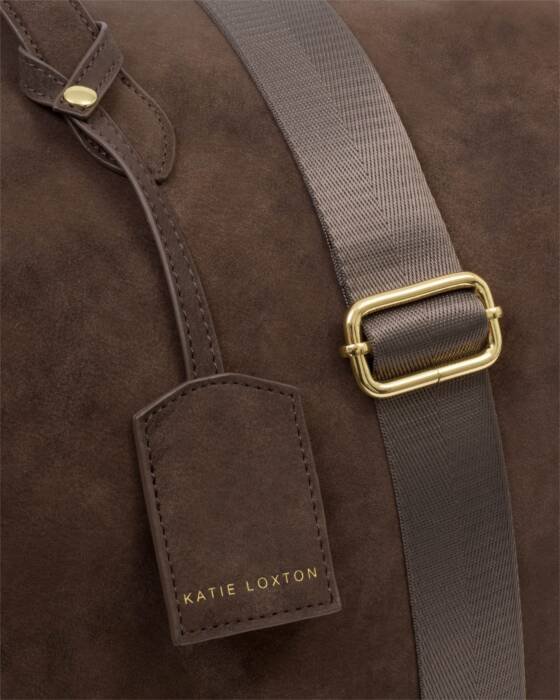 SOHO WEEKEND BAG CHOCOLATE WASHED SUEDETTE