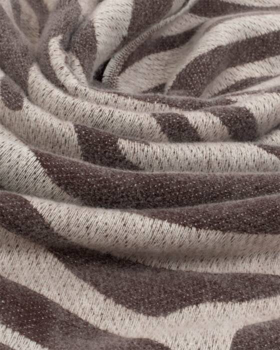 ZEBRA PRINTED BLANKET SCRAF CHOCOLATE