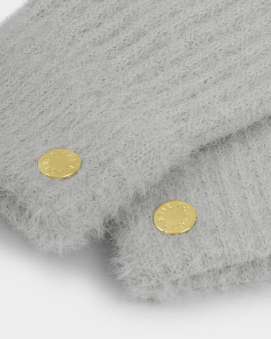 GIFT BOXED SOFT KNIT GLOVES GREY