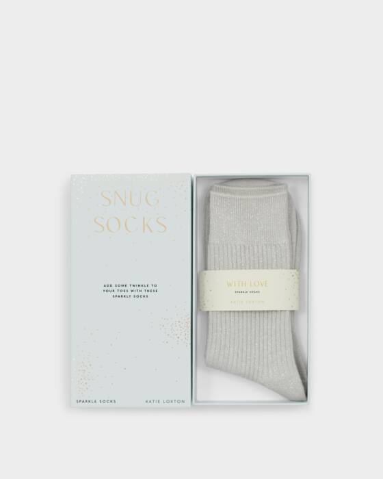 GIFT BOXED SPARKLE SOCKS GREY
