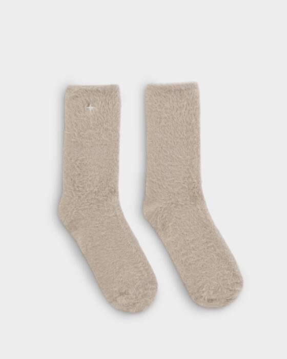 GIFT BOXED SNUG FLUFFY SOCKS TAUPE