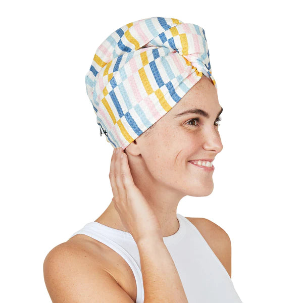 BROADWALK PARADE STRIPE QUICK DRY HAIR WRAP