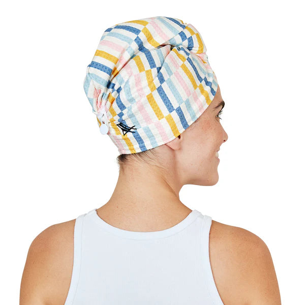 BROADWALK PARADE STRIPE QUICK DRY HAIR WRAP