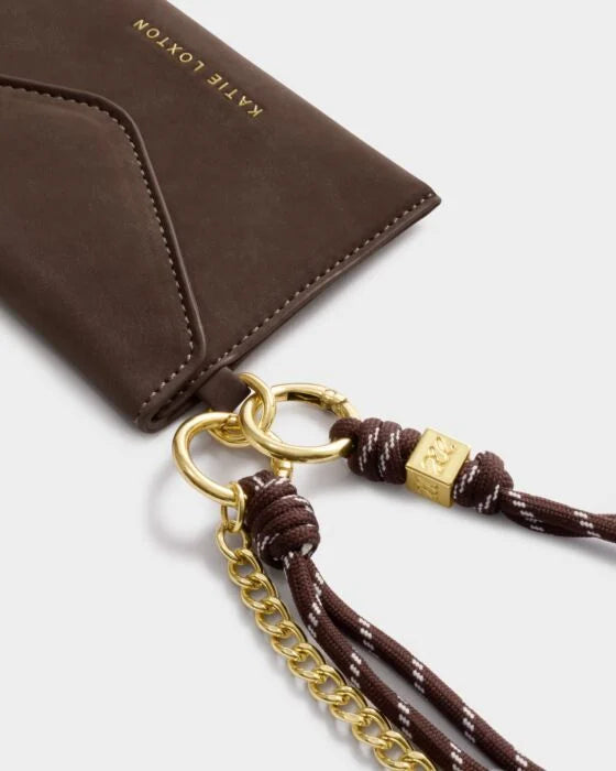 BITTER CHOCOLATE SUEDETTE PURSE