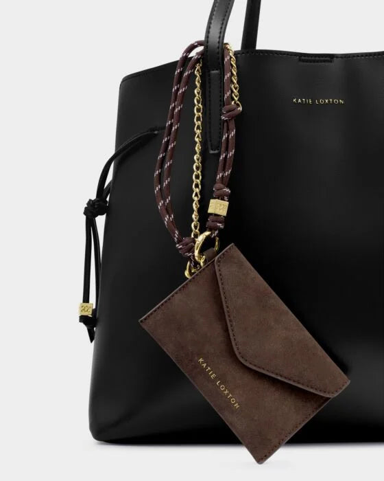 BITTER CHOCOLATE SUEDETTE PURSE