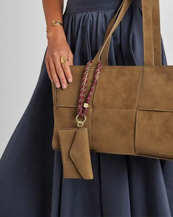 CORD SUEDETTE PURSE CARAMEL
