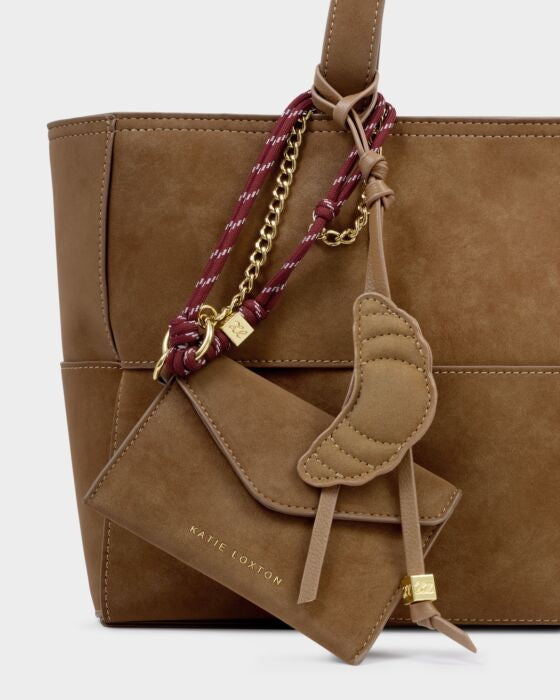 CORD SUEDETTE PURSE CARAMEL