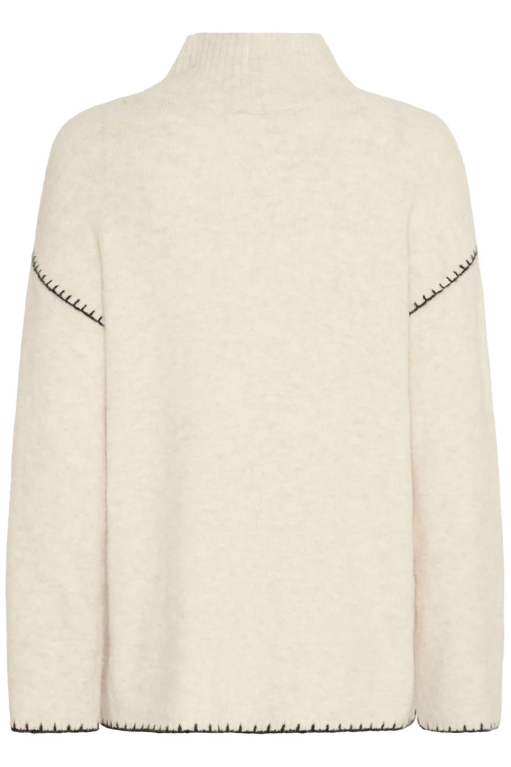 BIRCH MELANGE OMEA ROLLNECK JUMPER