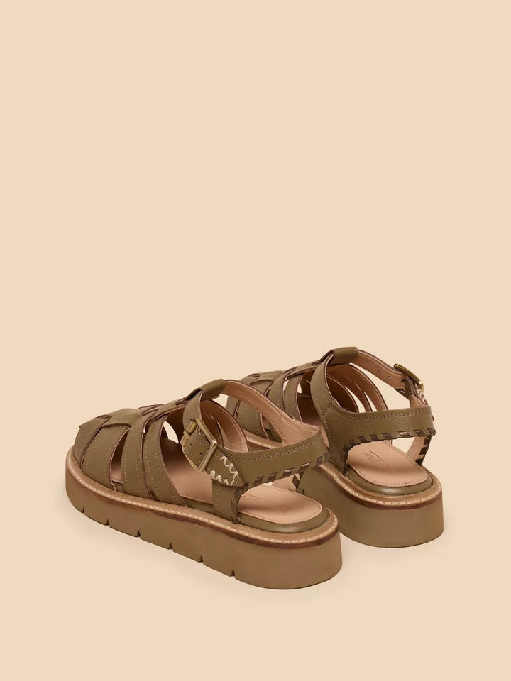 KHAKI CHUNKY FISHERMAN SANDAL