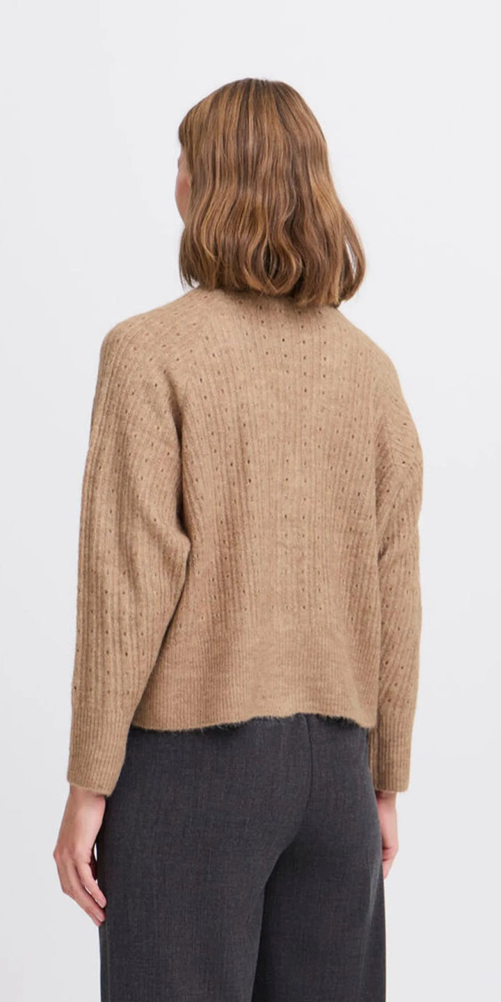 WALNUT MELANGE MONNA CARDIGAN