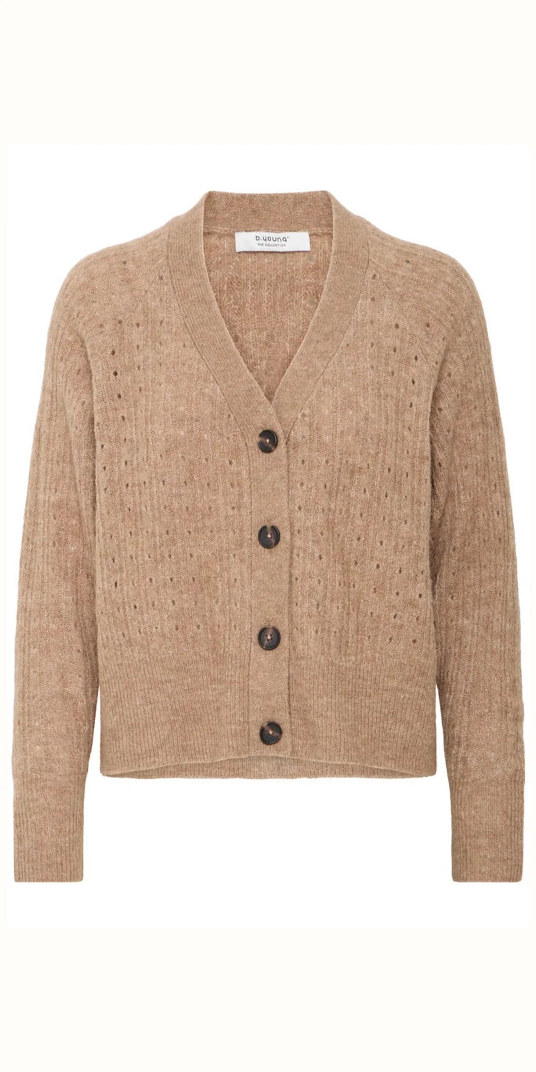 WALNUT MELANGE MONNA CARDIGAN
