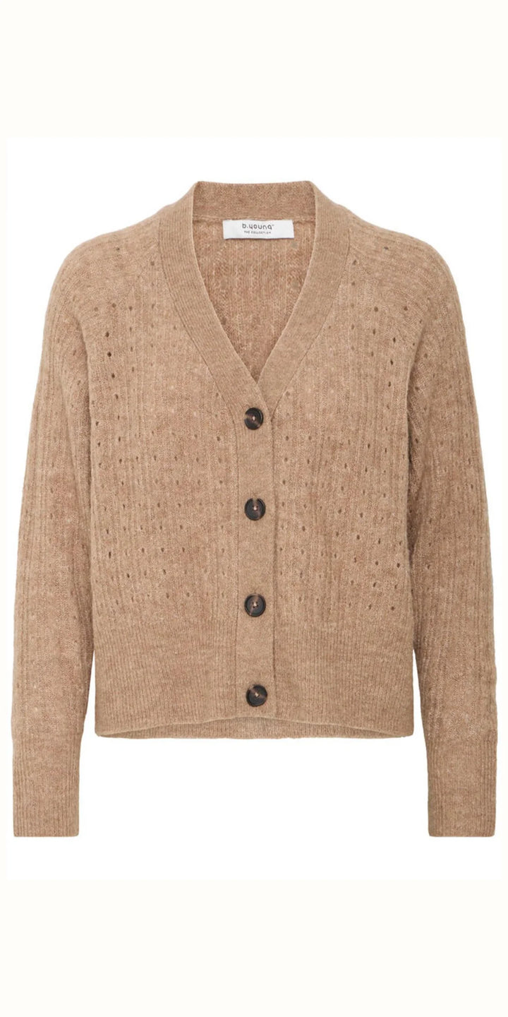 WALNUT MELANGE MONNA CARDIGAN