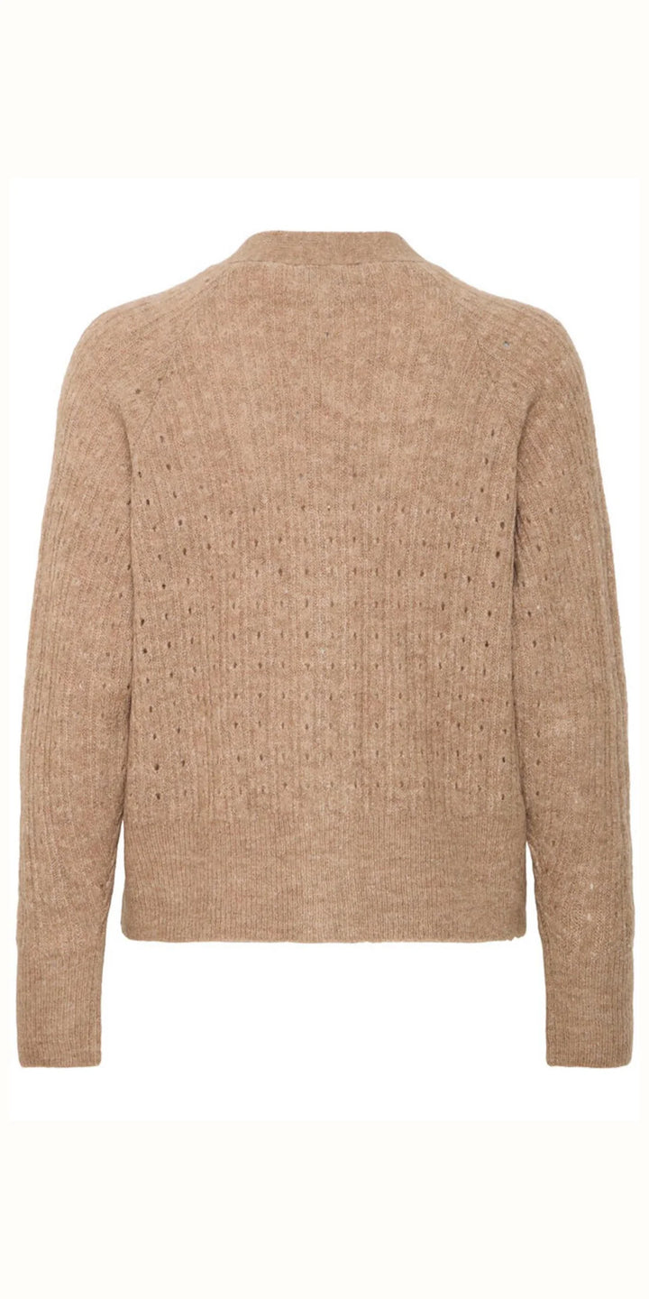 WALNUT MELANGE MONNA CARDIGAN