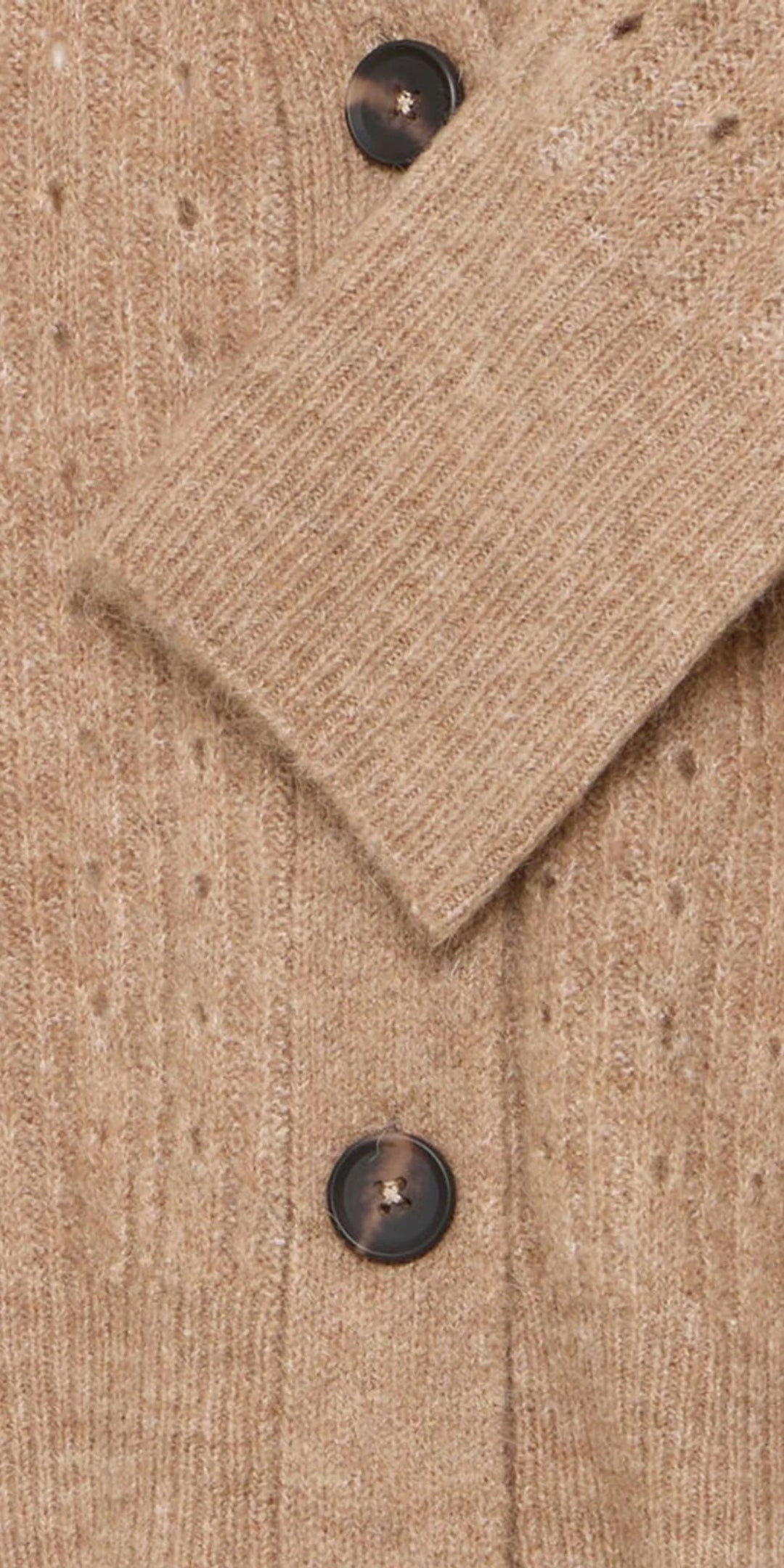 WALNUT MELANGE MONNA CARDIGAN