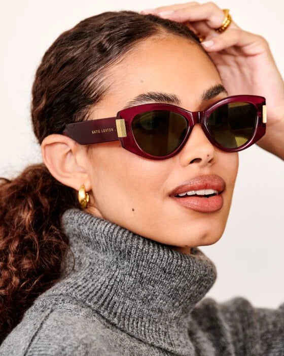DEEP RED RIMMI SUNGLASSES