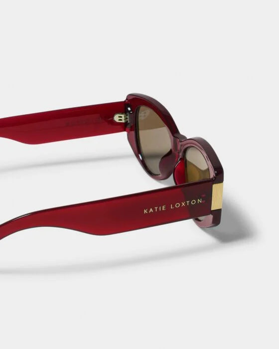 DEEP RED RIMMI SUNGLASSES