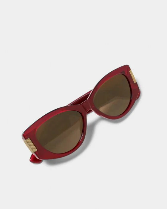DEEP RED RIMMI SUNGLASSES