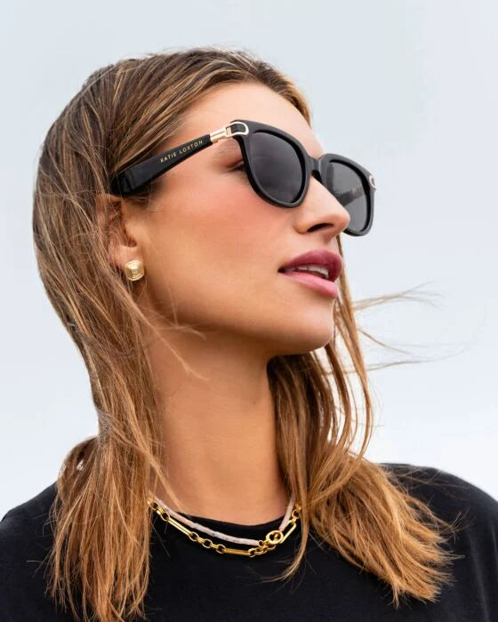 BLACK MANHATTAN SUNGLASSES