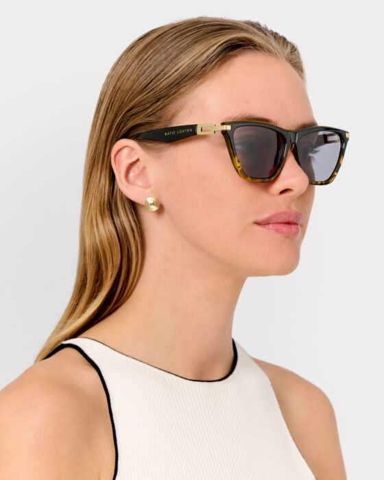 BLACK TORTOISESHELL GRADIENT MARBELLA SUNGLASSES