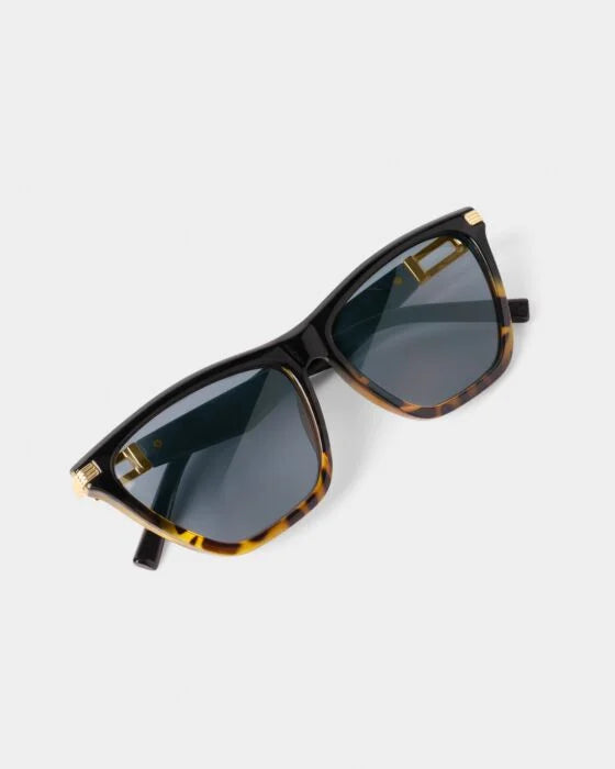 BLACK TORTOISESHELL GRADIENT MARBELLA SUNGLASSES