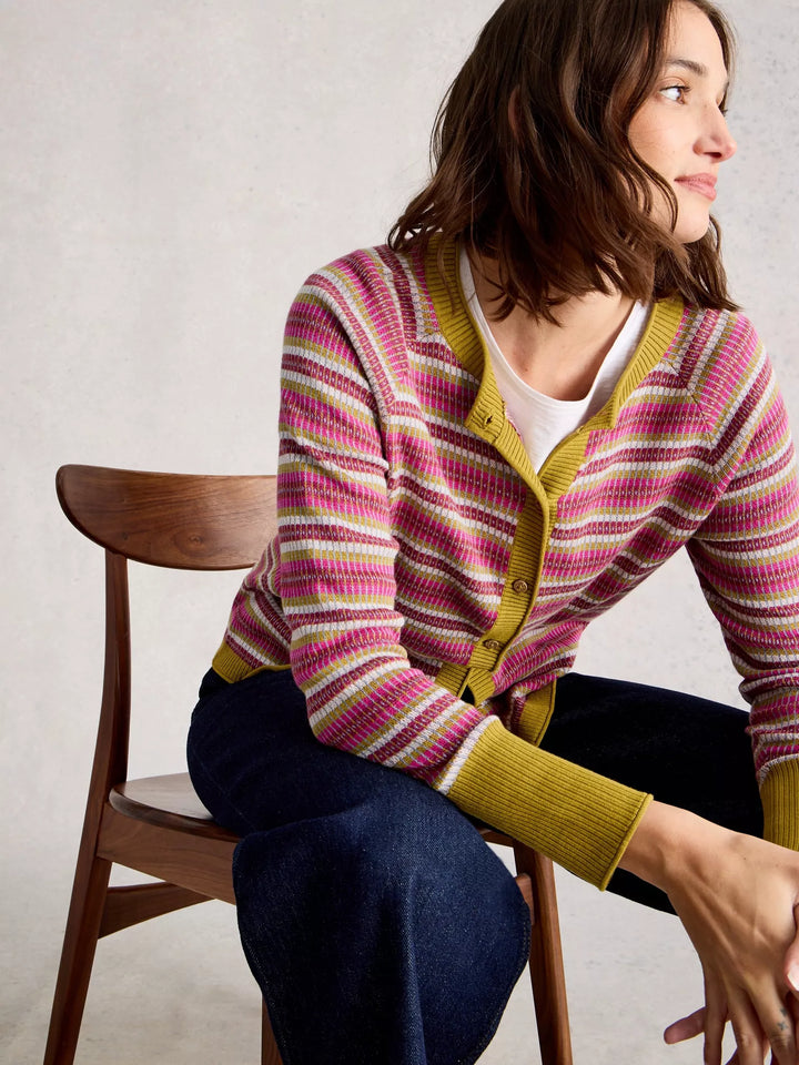 PINK MULTI LULU PATTERN CARDI