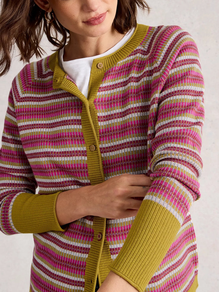 PINK MULTI LULU PATTERN CARDI