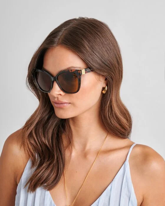 DARK TORTOISESHELL MYKONOS SUNGLASSES