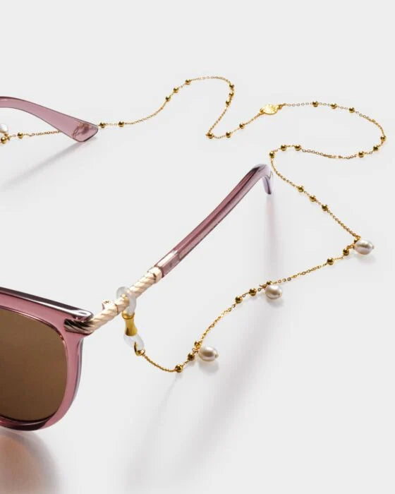 SOL PEARL SUNGLASSES CHAIN | GOLD COATED