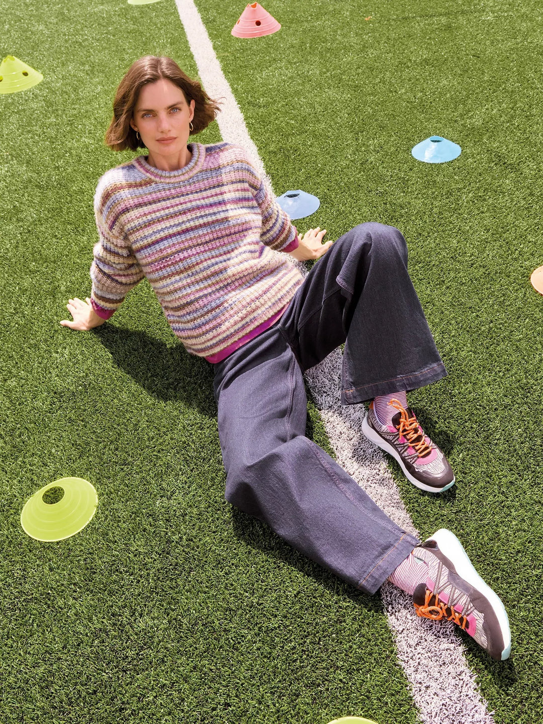 PINK MULTI SUZANNA SPACEDYE JUMPER