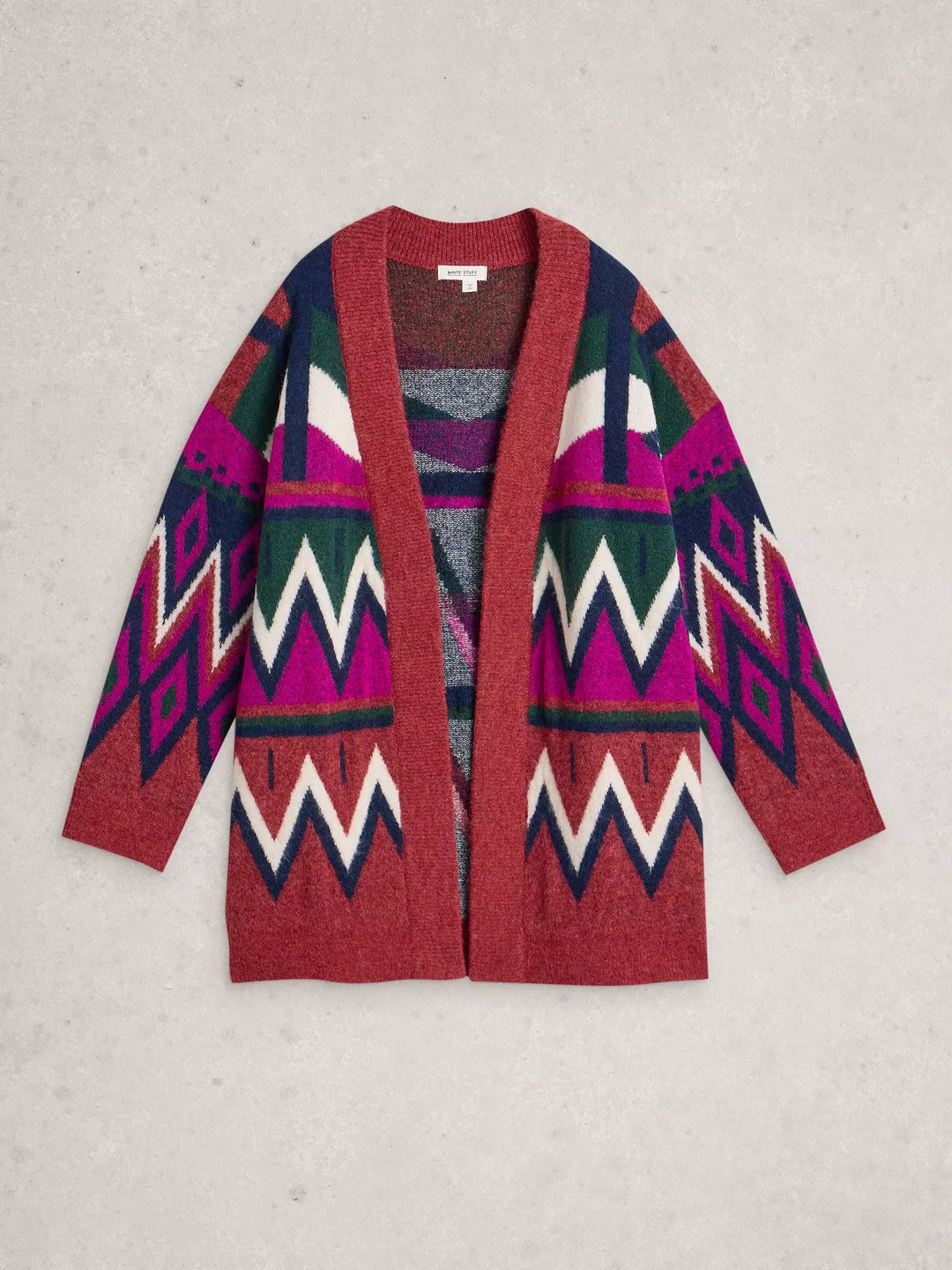 PLUM MULTI ALICE ABSTRACT CARDIGAN