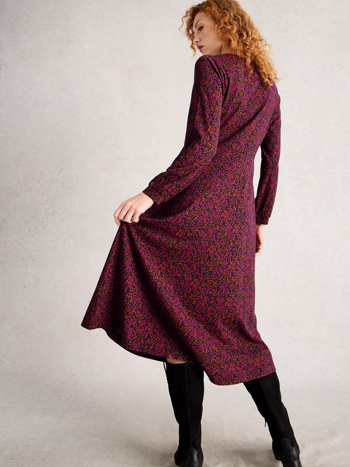 PINK MULTI MEGAN JERSEY DRESS