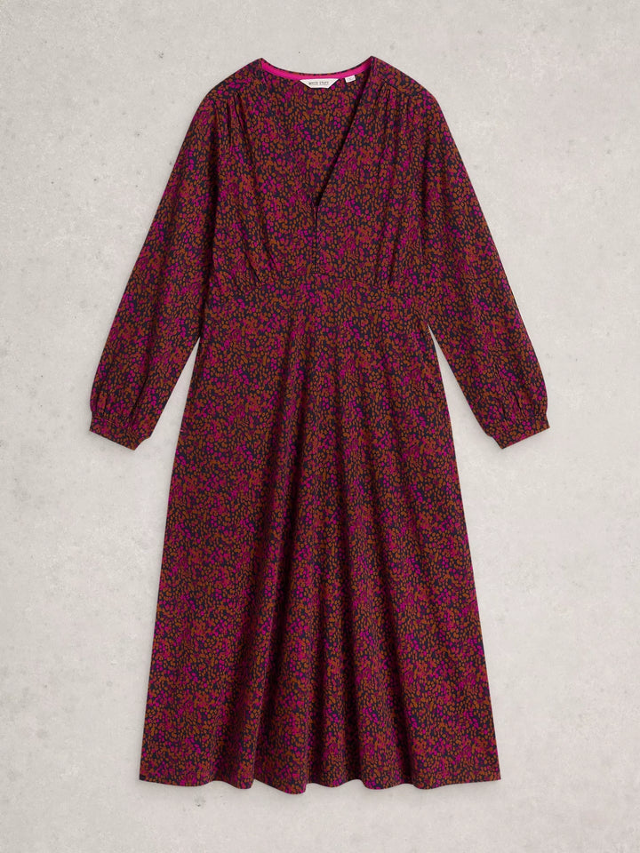 PINK MULTI MEGAN JERSEY DRESS