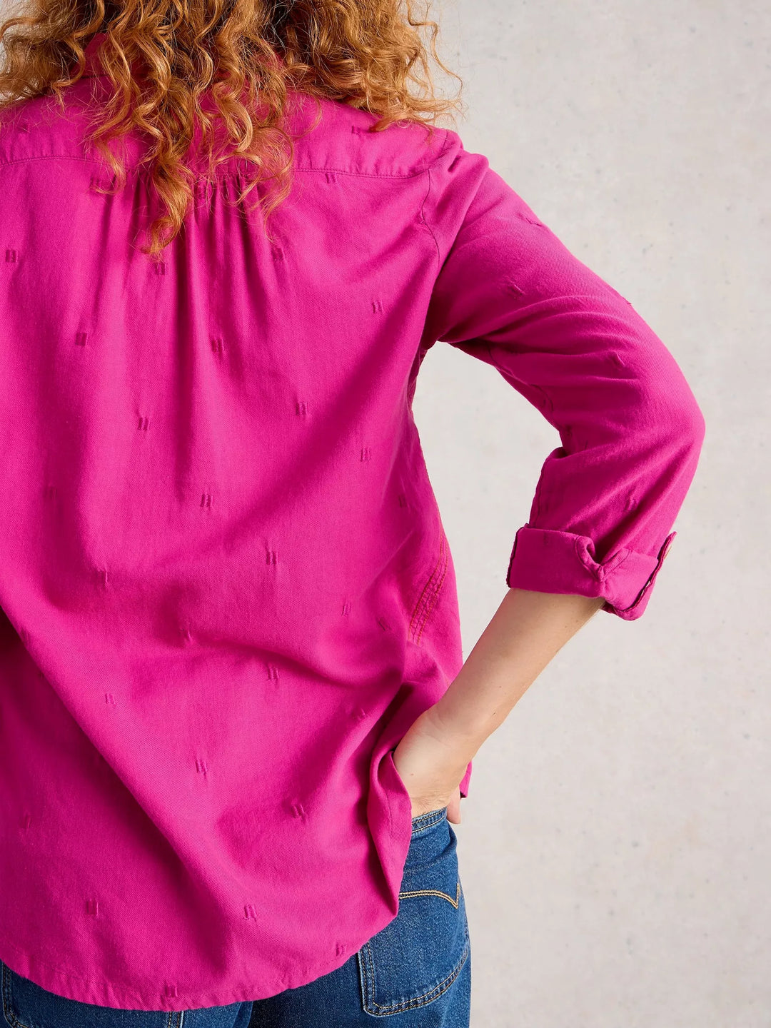 BRIGHT PINK SOPHIE ORGANIC COTTON SHIRT