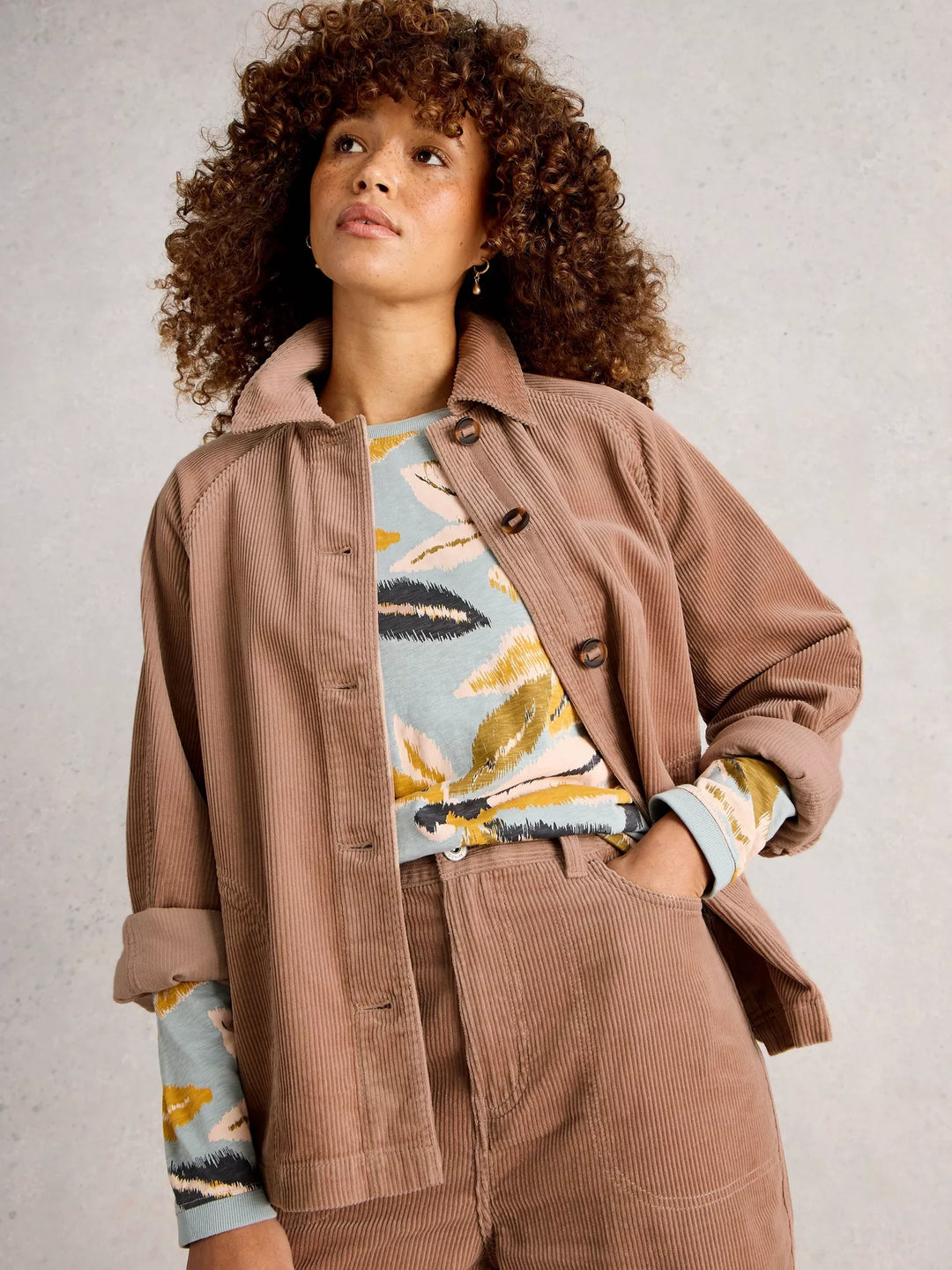 LIGHT NATURAL EDEN CORD JACKET