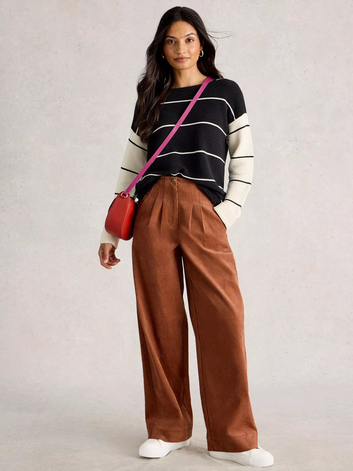 BLACK MULTI JANA STRIPE JUMPER