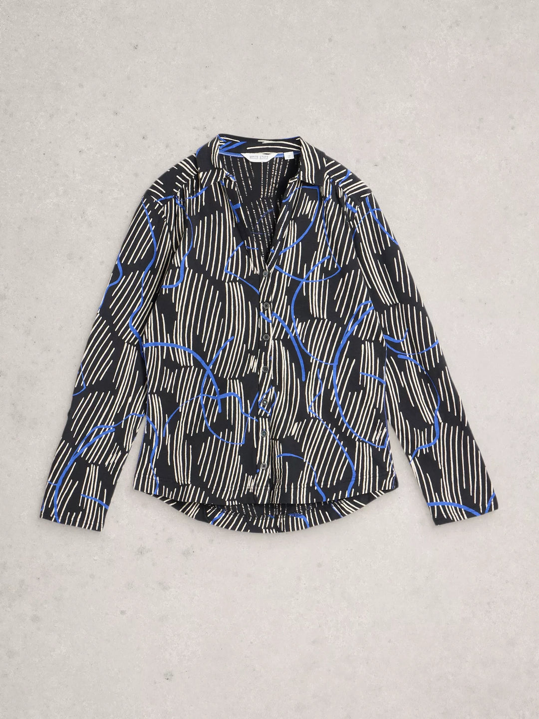 BLACK PRINT ANNIE JERSEY SHIRT