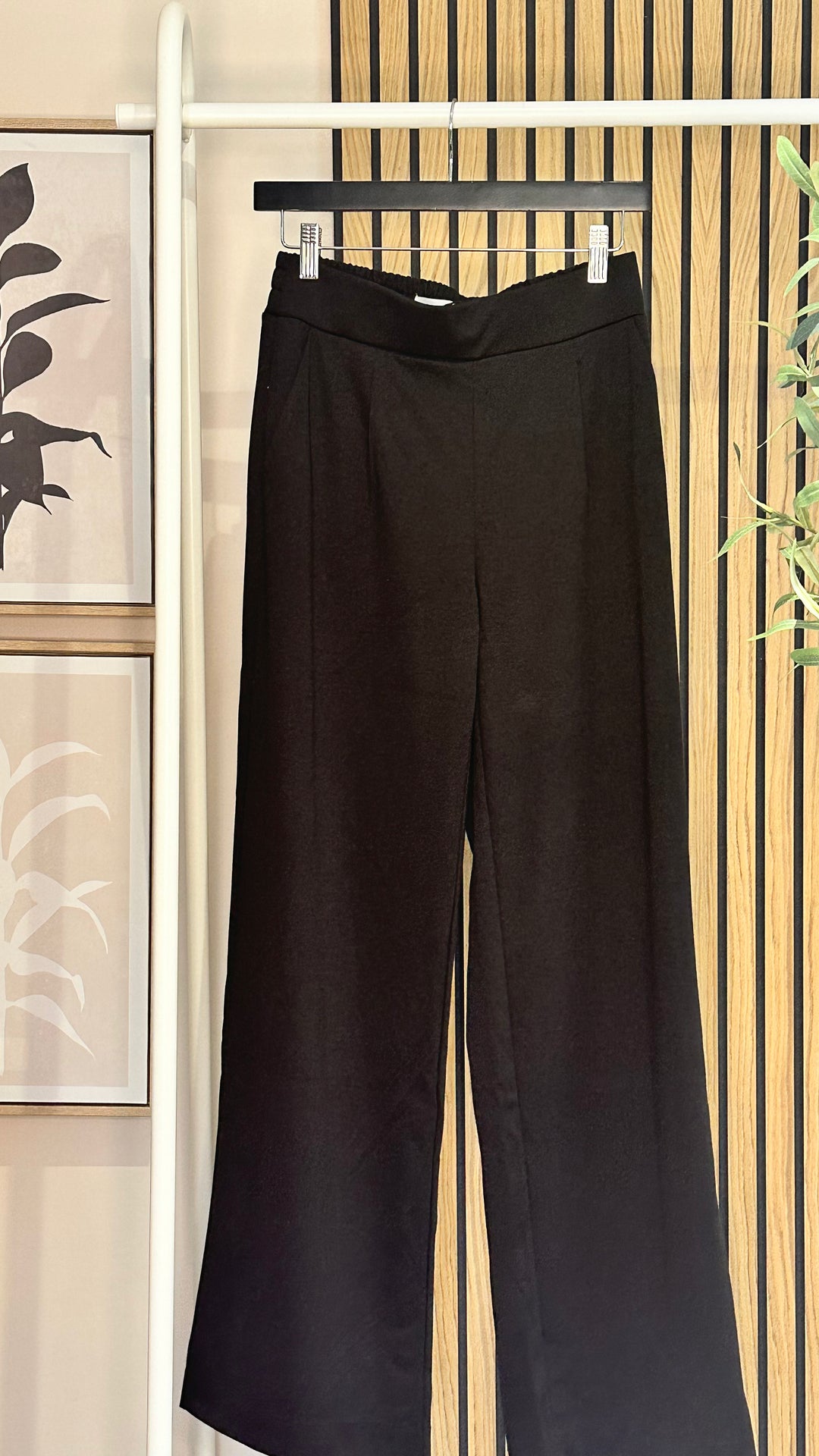 RIZETTA WIDE PANTS BLACK