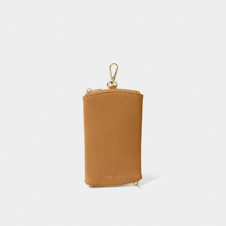 TAN CLIP ON SUNGLASSES CASE