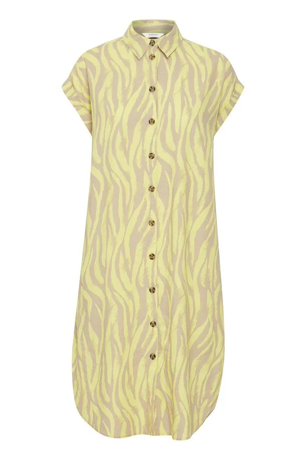 SUNNY LIME ANIMAL MIX FALAKKA SHORT SLEEVE SHIRT DRESS