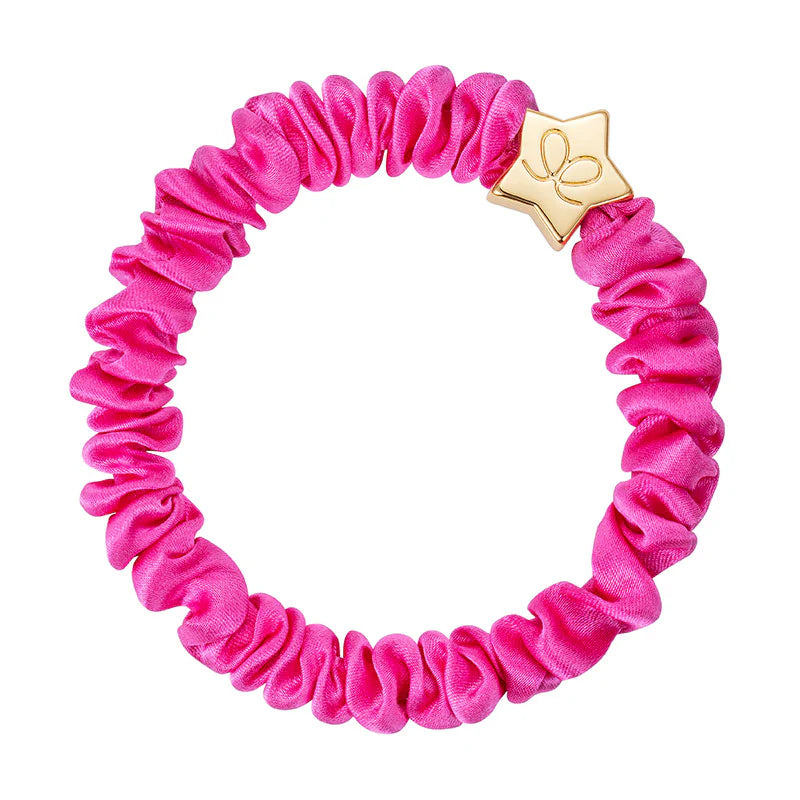 BUBBLEGUM GOLD STAR SKINNY SCRUNCHIE