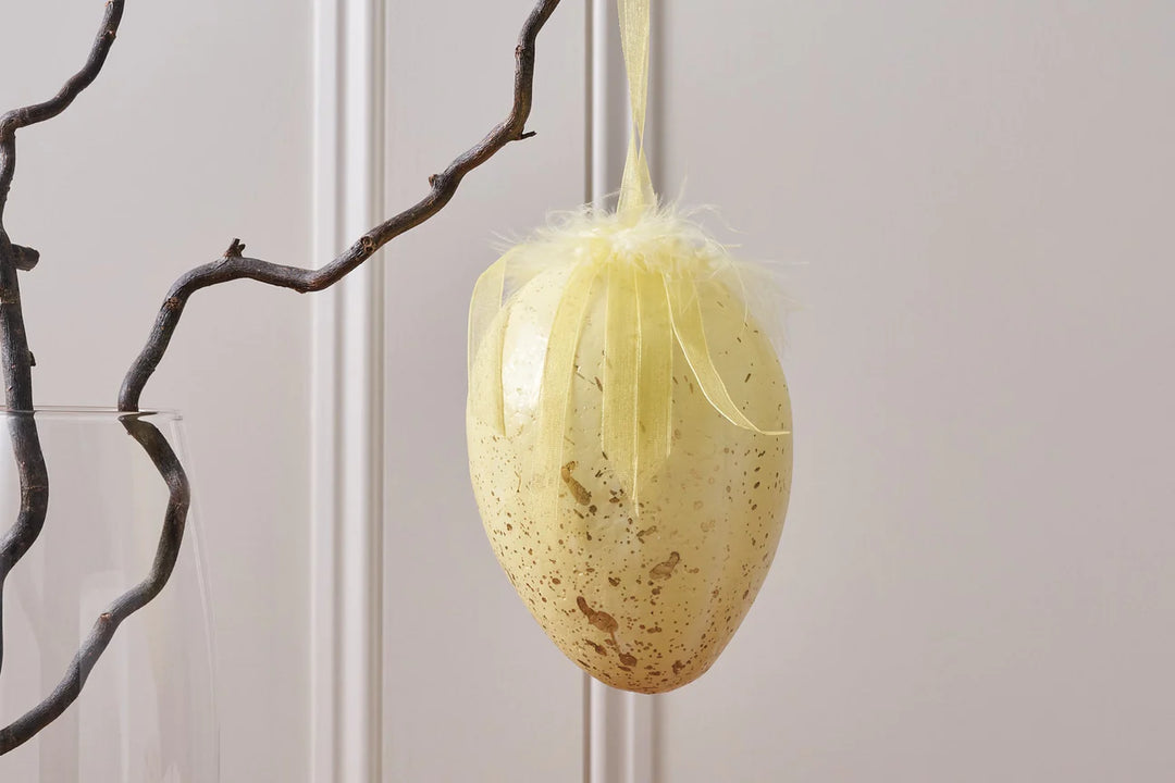 YELLOW HANGING EASTER EGG DECORATION