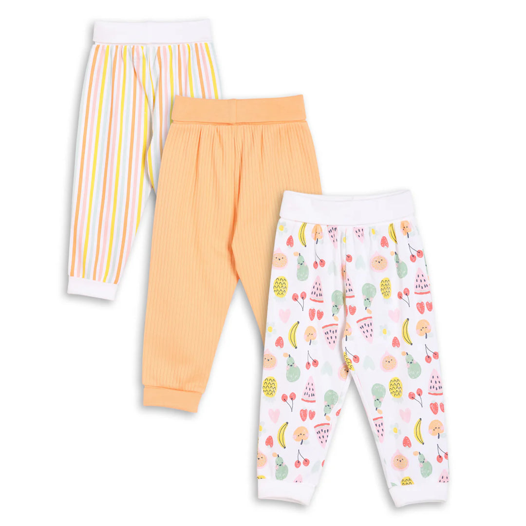MULTICOLOUR FRUITS PRINT JOGGER 3PK