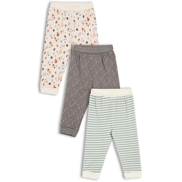 BABY UNISEX MULTICOLOUR PRINTED KNIT BOTTOM 3PK