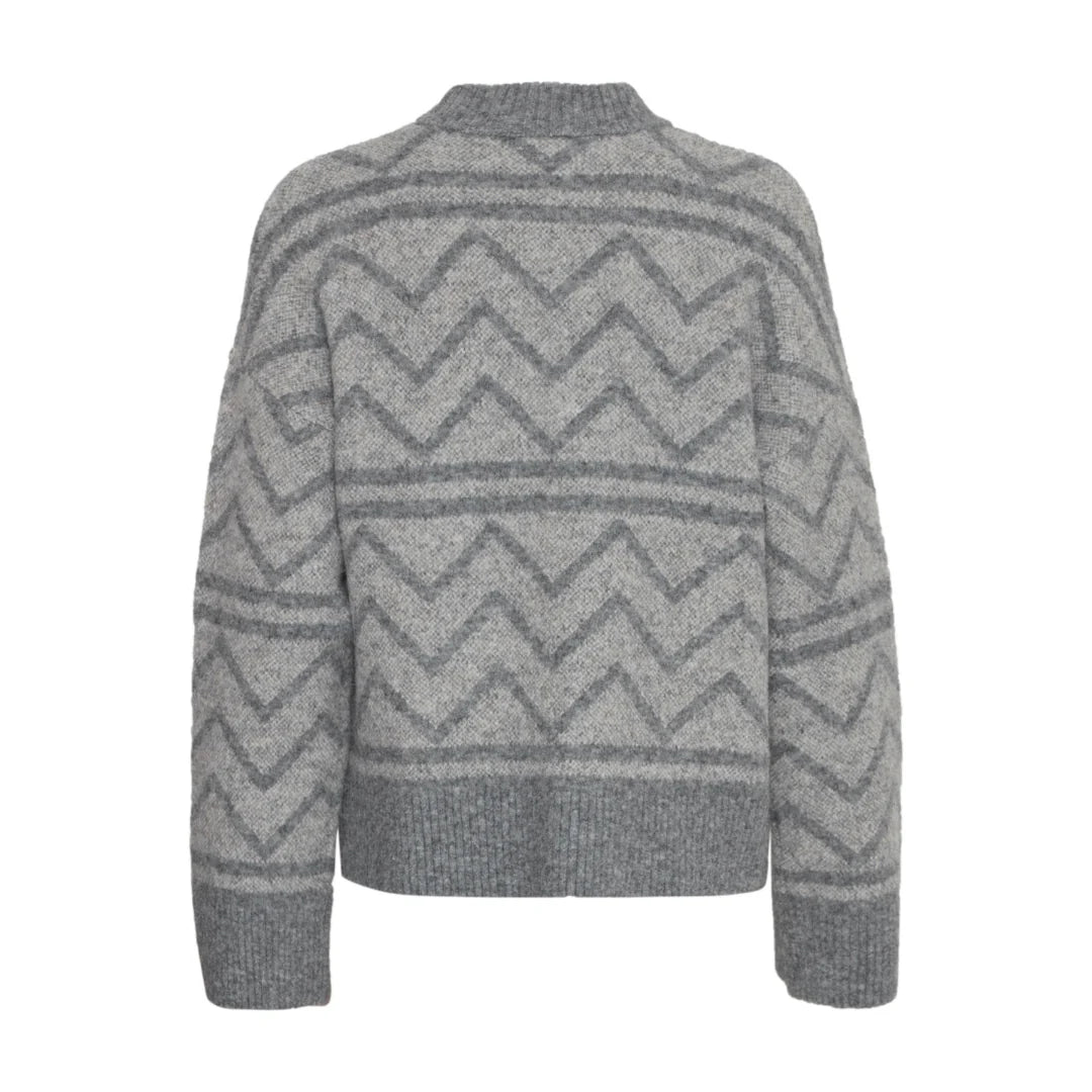 OMEA GEOMETRIC JUMPER GREY