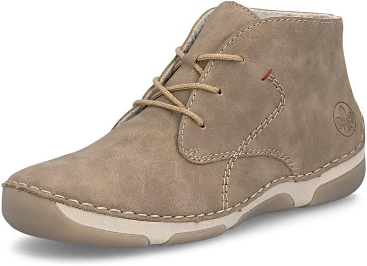 Rieker Women's Beige Lace-Up Ankle Boots 55929-64
