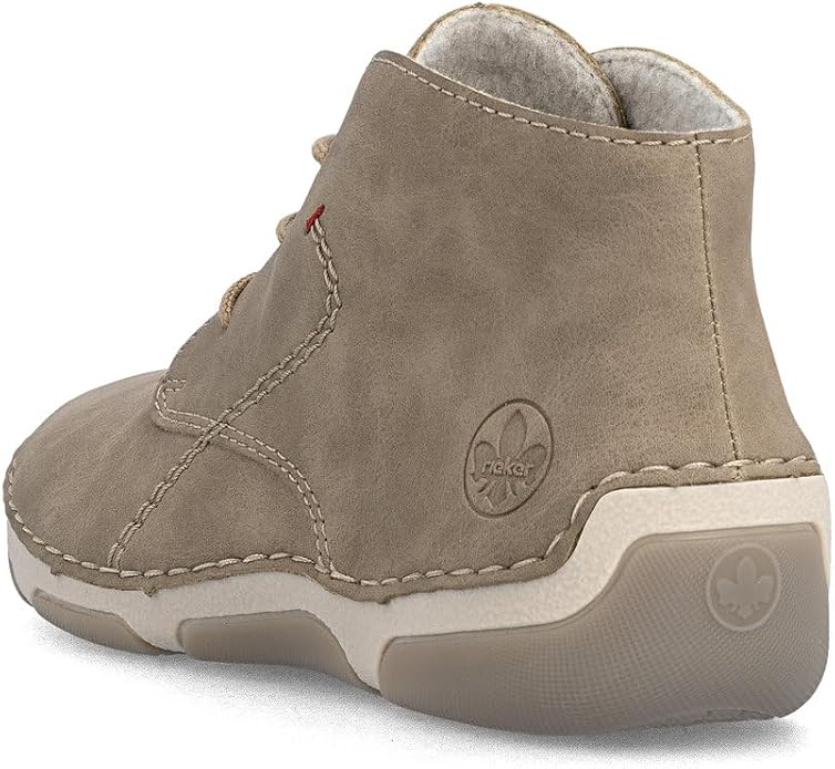 Rieker Women's Beige Lace-Up Ankle Boots 55929-64