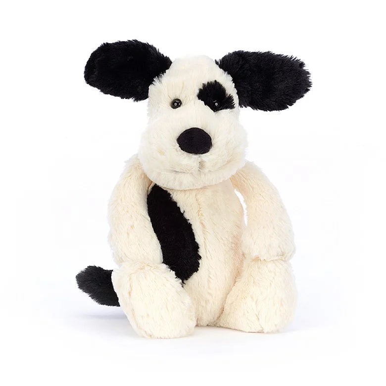 BASHFUL BLACK & CREAM PUPPY