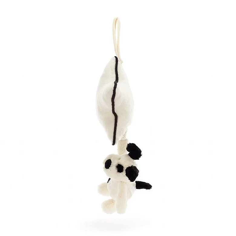 BASHFUL BLACK & CREAM PUPPY MUSICAL PULL