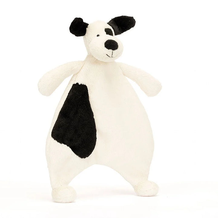 BASHFUL BLACK & CREAM PUPPY COMFORTER